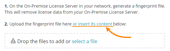 The 'insert its contents' link The 'insert its contents' link