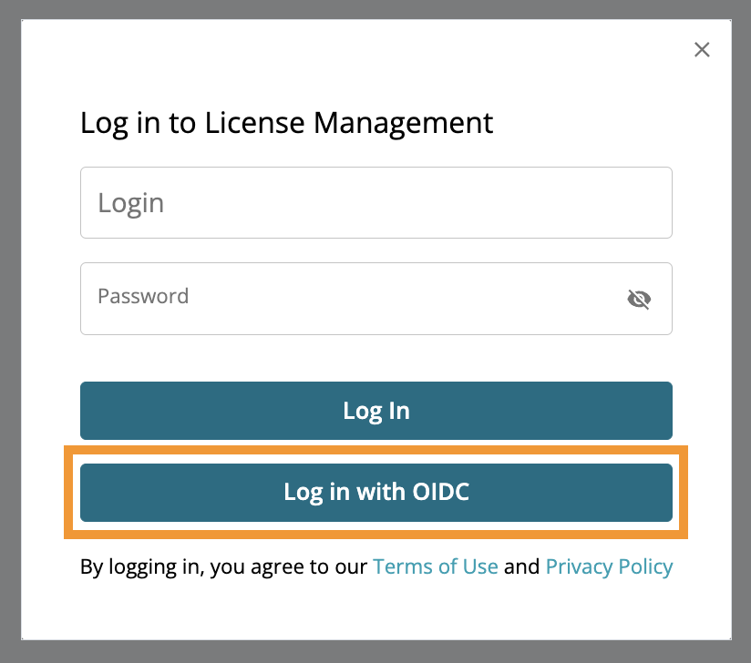 Log in to License Management Log in to License Management