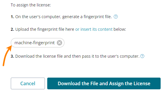 Upload the file Upload the file
