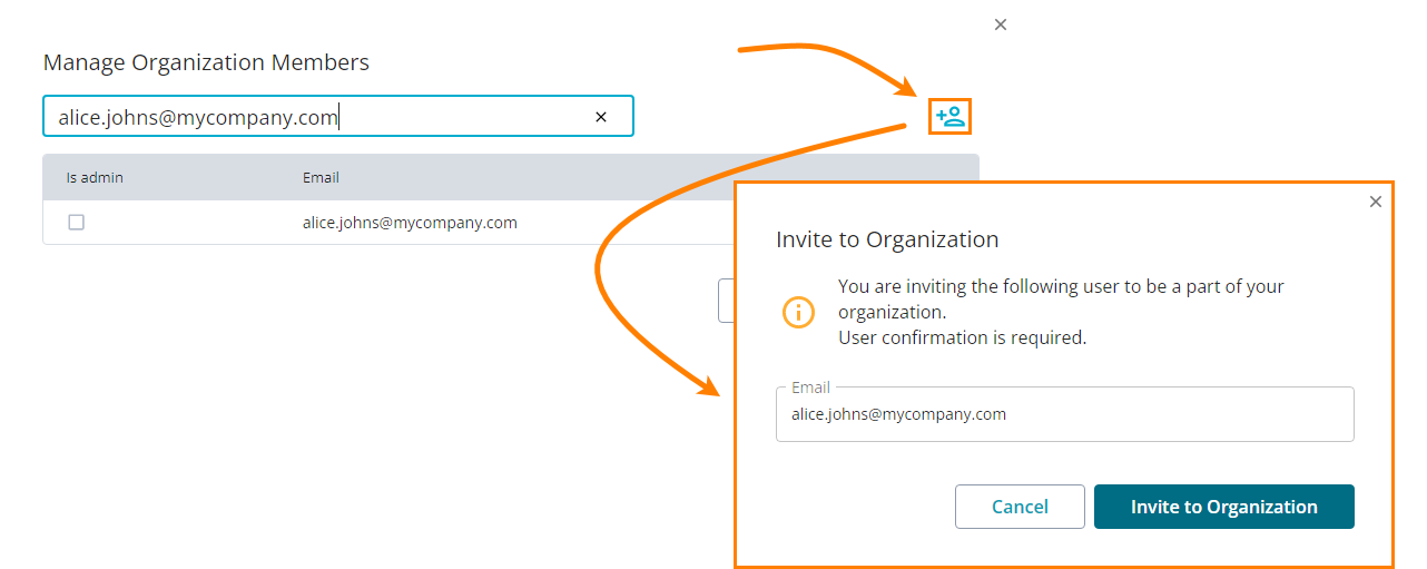 Invite to organization Invite to organization