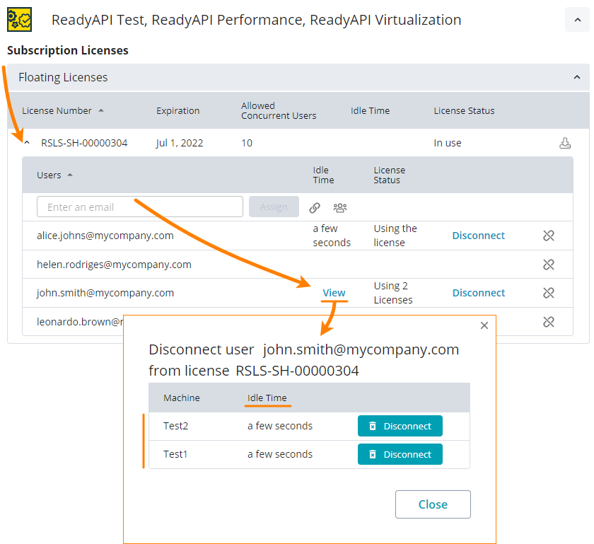 Using multiple license seats Using multiple license seats