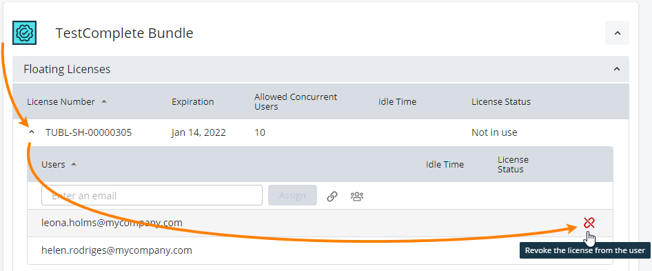 Revoking a license Revoking a license
