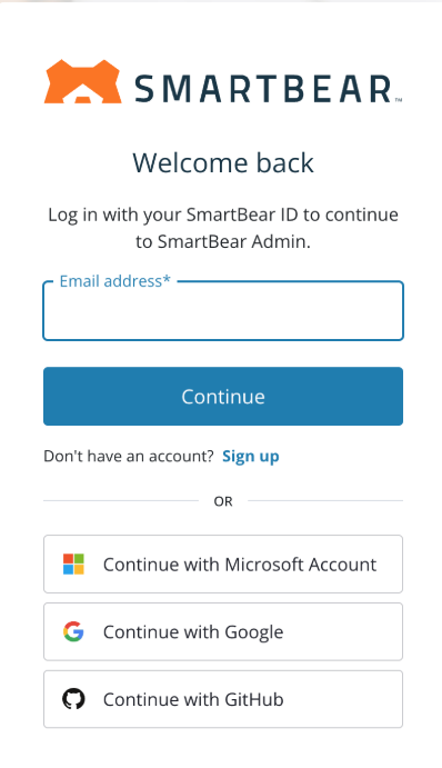 Authenticating with SmartBear ID Authenticating with SmartBear ID