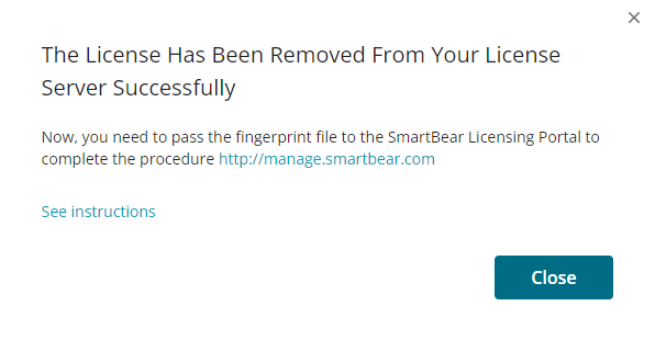 Notification on license removal Notification on license removal